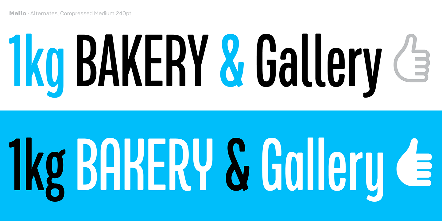 Mello Compressed Extra Light Italic Font preview